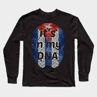 It's in my dna,sos cuba,free cuba,cuba flag,cuban flag,DNA,freedom Long Sleeve T-Shirt